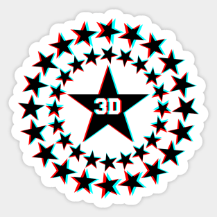 3D Stars Sticker